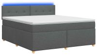 vidaXL Boxspringbed met matras, donkergrijs, 160 x 200 cm, gestoffeerd