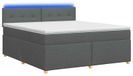 vidaXL Boxspringbed met matras, donkergrijs, 160 x 200 cm, gestoffeerd