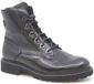 Durea 9838 Veterboots Dames Zwart Leer Suède Wijdte E