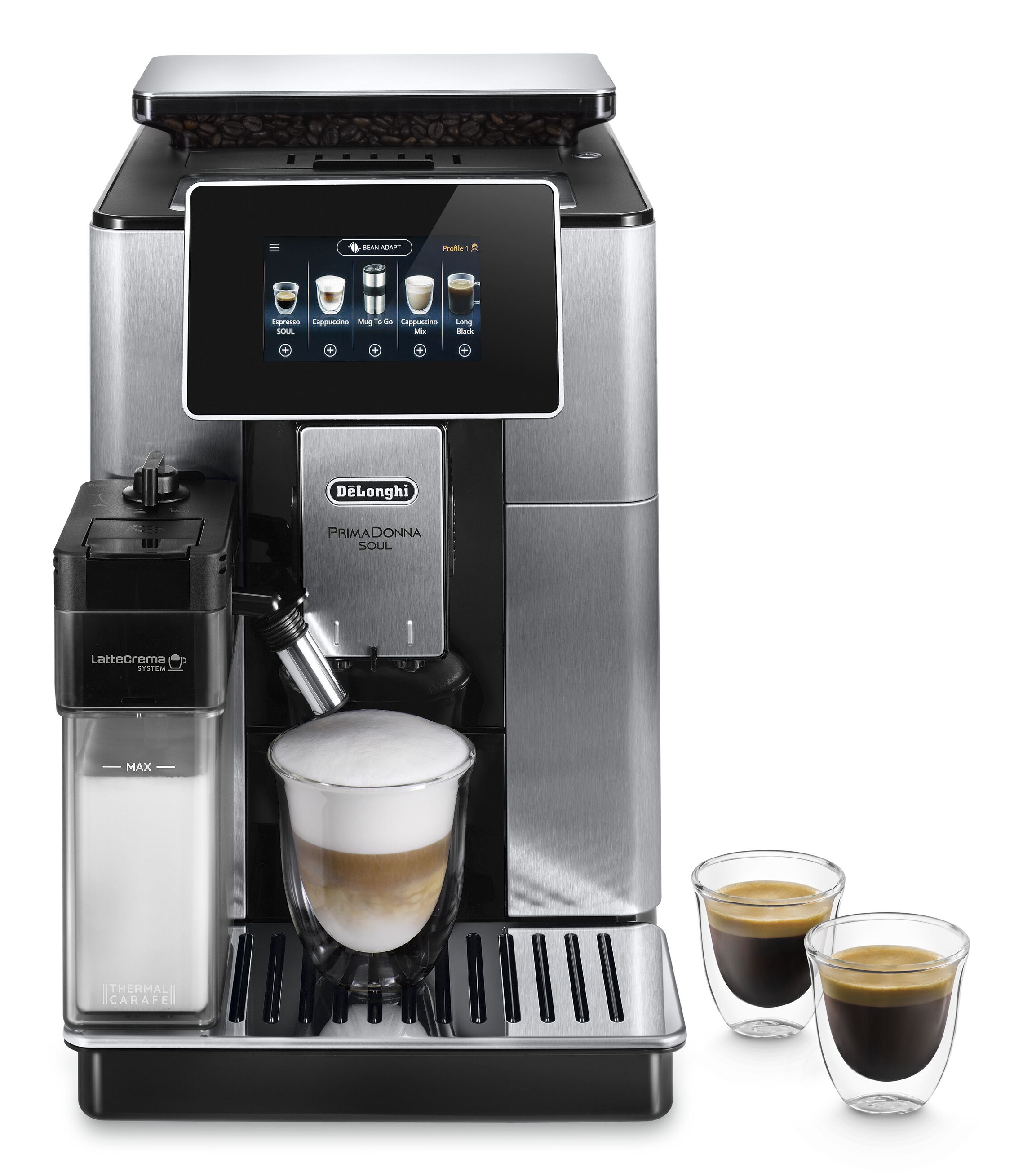 De'Longhi PrimaDonna Soul Volledig Automatische Espressomachine - Zwart/RVS