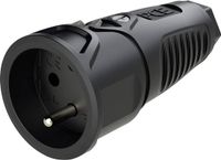 PC Electric 2410-ss Koppeling met randaarde Rubber 250 V Zwart IP20