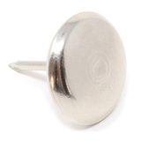 Adsamm MG-N-25-32 MG-N-25 32 x metalen glijders met spijker, zilver, Ø 25 mm