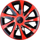 NRM SP. Z O.O. 13" DRACO / Wieldoppen - Rood en Zwart - Set van 4 stuks
