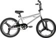 Happiq Vélo BMX – Pour garçons et filles de 5 à 12 ans – Rotor à 360 degrés Freestyle, 4 piquets, Vitesse unique – Argent, 51 cm