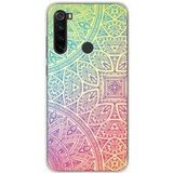 Xiaomi Redmi Note 8T mandala pastel bedrukt siliconen hoesje