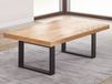 Mobistoxx LIEZE Table basse 130 cm chêne scarlet avec pieds en U
