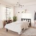 Maison Exclusive - Cadre de lit sans matelas, noir, bois massif, petit, lit simple