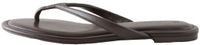 Next - Dames - Forever Comfort® leren teenslipper met ronde neus - Bruin
