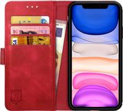 Rosso Element Book Case Wallet Hoesje Geschikt voor Apple iPhone 11 | Portemonnee | 3 Pasjes | Magneetsluiting | Stand Functie | Rood