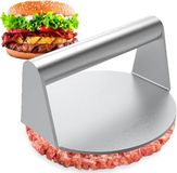 Merkloos Burger Press - 14Cm - Hamburgerpers en Hamburgermaker - BBQ Accessoires - RVS - voor het bereiden van grillvlees, hamburgers en andere lekkernijen