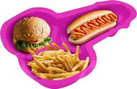 Funny Fashion Serveerschaal Penis Vorm Fuchsia Roze 23 x 16 cm