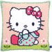 Vervaco Hello Kitty: On the Lawn kruissteekkussen, katoen, 40 x 40 cm