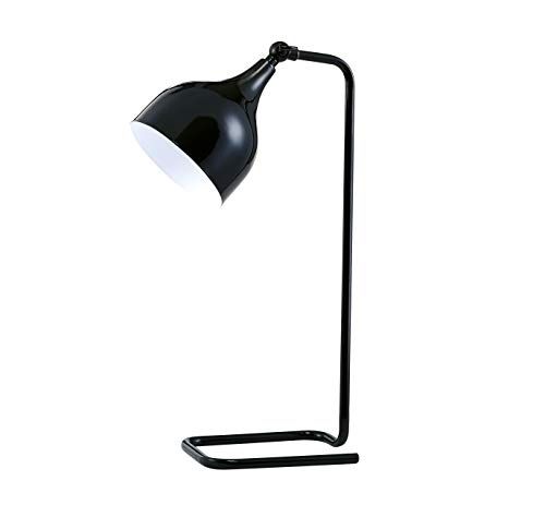 LUSSIOL Ready tafellamp - metaal - zwart - 40 W - 15,5 x 49 cm