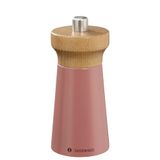 Zassenhaus Zoutmolen Westerland koraal, gelakt beukenhout, molenkop van beukenhout, met traploos verstelbare krachtige keramische maalwerk, kruidenmolen voor zout, 12 cm, Ø 5,4 cm
