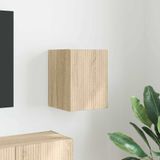 Maison Exclusive Meuble TV mural exclusif - Dimensions : 30 x 31 x 40 cm - Matériau : panneaux de particules imitation bois Sonoma
