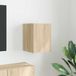 Maison Exclusive Meuble TV mural exclusif - Dimensions : 30 x 31 x 40 cm - Matériau : panneaux de particules imitation bois Sonoma