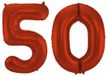 Folat Verjaardag Leeftijd folieballon - 50 jaar - rood - 86 cm