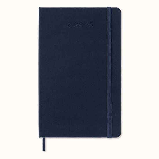 Moleskine 18 Maanden Agenda 2024/25 - Wekelijks - Large - Harde Kaft - Saffier Blauw