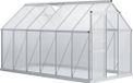 Outsunny Serre - Panneau en polycarbonate - Cadre en aluminium - 190x375x199cm - Argent