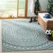 SAFAVIEH Courtyard Collection lichtgrijs en blauwgroen 201 x 290 cm