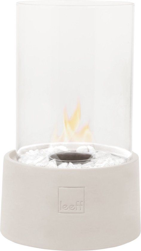 Leeff Stonefire Bio Ethanol Fireplace - White
