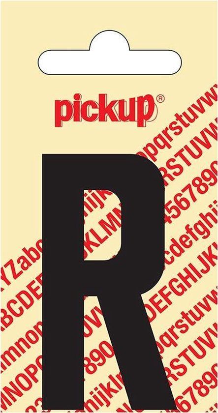 Pickup Plakletter Nobel 60 mm zwart R