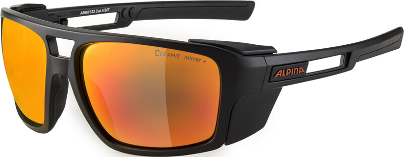 Alpina Skywalsh CM+ Glasses, black matt/red mirror