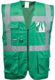 Portwest Iona Executive Veiligheidsvest Groen Polyester Unisex Mouwloos Rits