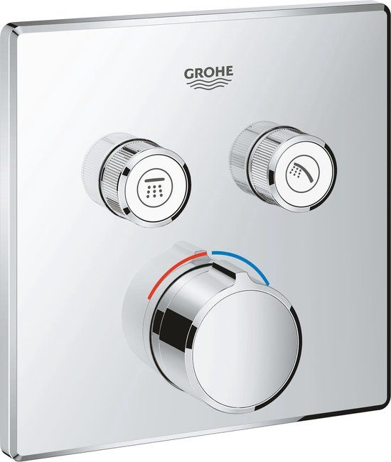 GROHE SmartControl Inbouw Douchekraan - Chroom - 2 Handvatten