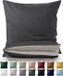 Blumtal Housse de couette bicolore - Linge de lit de luxe - 140 x 200 cm - 1 taie d'oreiller 40 x 80 cm - Anthracite et gris clair