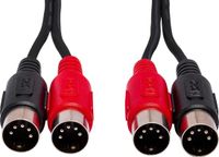 Hosa MID-203 MIDI-kabel 5-pins 3 meter rood/zwart