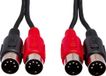 Hosa MID-203 MIDI-kabel 5-pins 3 meter rood/zwart