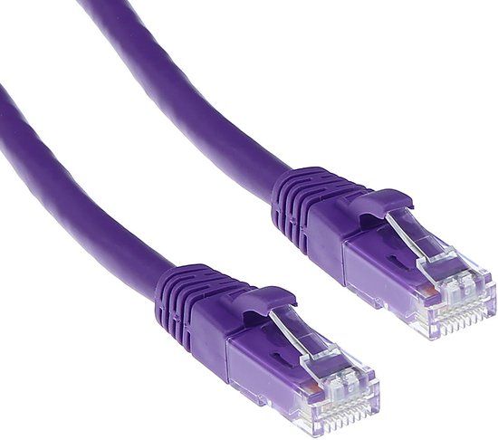 ACT Paarse 3 meter U/UTP CAT6 patchkabel snagless met RJ45 connectoren IS1703