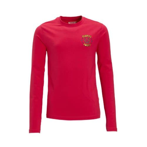 Orange Stars longsleeve met printopdruk roze