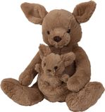 mel-o-design Kangoeroe met baby knuffel van zachte pluche - 38 cm zittend