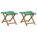 vidaXL Ligstoel 2 pcs massief eucalyptushout Bladpatroon