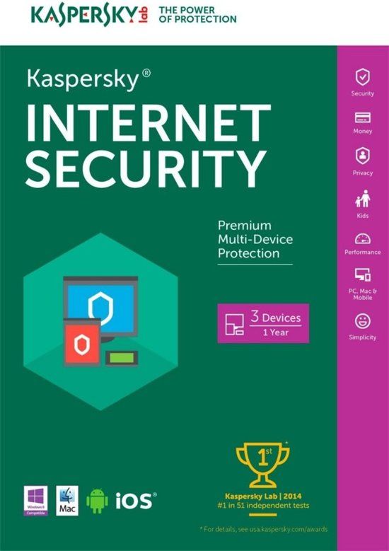 Kaspersky Internet Security MD 3 User DVD Retail - 5060527442160
