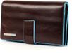 Piquadro Blue Square Women Wallet Mahogany