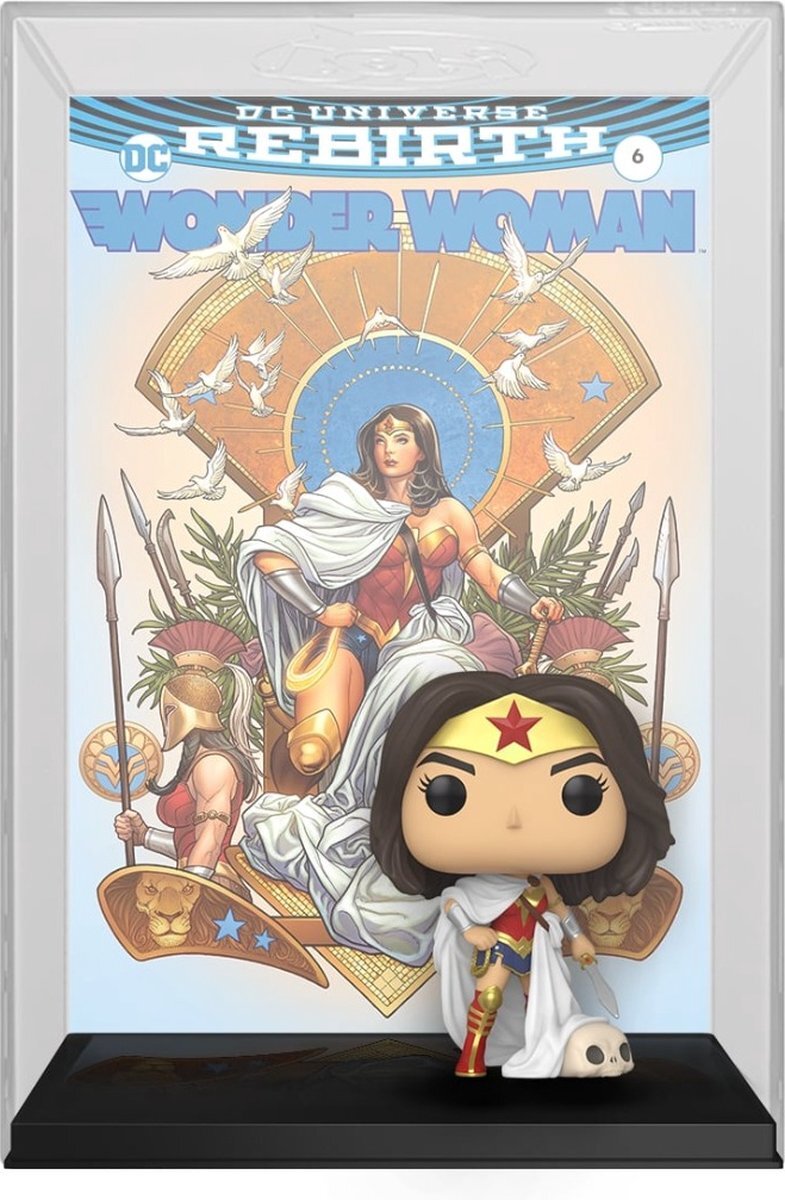 Funko 55010 POP Vinyl Comic Cover: Wonder Woman 80th- Wonder Woman (Rebirth) On Throne