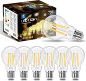 Aigostar 10ZCM - Filament lamp - LED Lichtbron - E27 - 6W - 2700K - 730lm - Set van 6 stuks