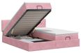 vidaXL Ottoman bed met matras en hoofdeinde, 2 stuks, roze fluweel