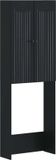 vidaXL Toiletkast ALKMAAR Zwart 66 x 25,5 x 190 cm Bewerkt hout