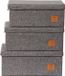 Store It Luxe opbergdozen set grijs - 3 stuks