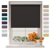 DTCH® Rolgordijn Easy Verduisterend - Black - 140 x 190 cm