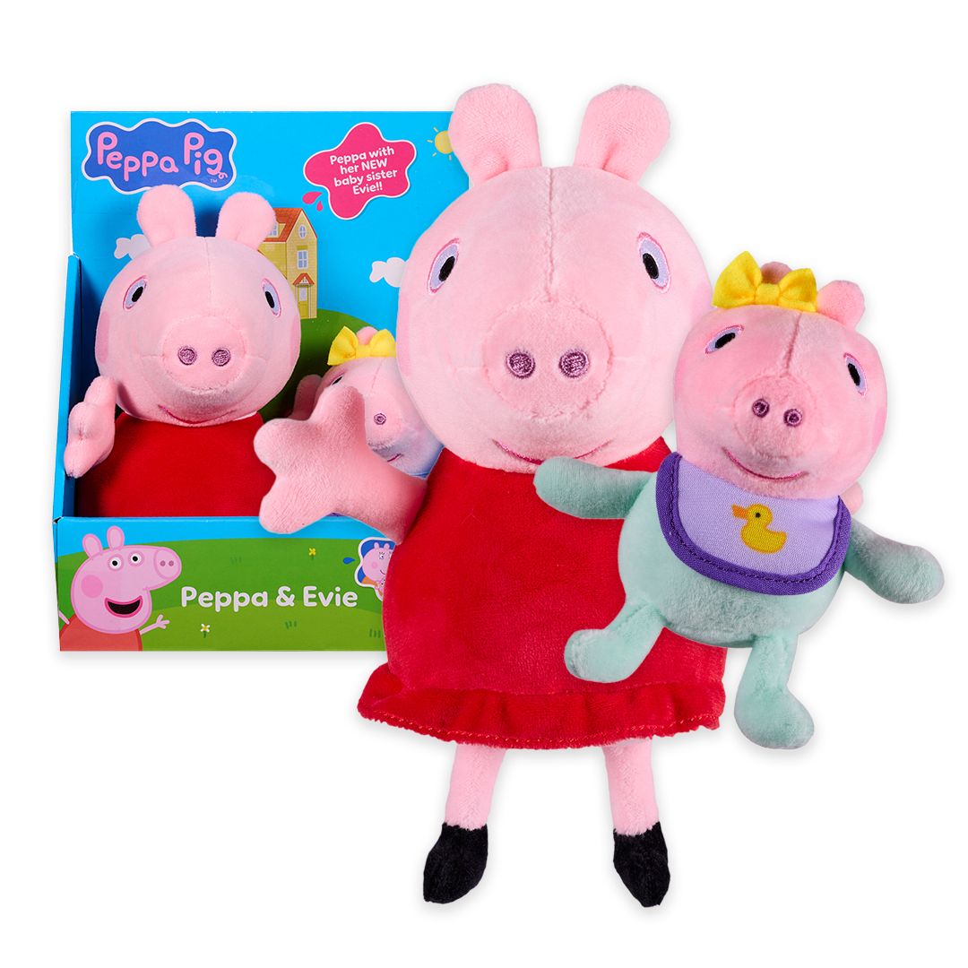 Gear2Play Peppa Pig Peppa & Baby Evie Soft Toy