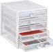 Merkloos Relaxdays bureau organizer - 5 lades - 29 x 27,5 x 35,5 cm - metaal - wit