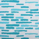 Cotexsa by MSV Premium antischimmel textiel douchegordijn - antibacterieel, wasbaar, 100% waterdicht, met 12 douchegordijnringen - polyester, "Loft" turquoise, wit 180x200cm - Made in Spain