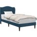 Maison Exclusive - Lit frame with headboard blue 80 x 200 cm, velvet