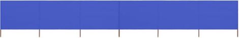 vidaXL Paravent - 6 panneaux - 800x160 cm - tissu - bleu azur