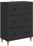 vidaXL Ladekast Zwart 66 x 34,5 x 90 cm Bewerkt hout